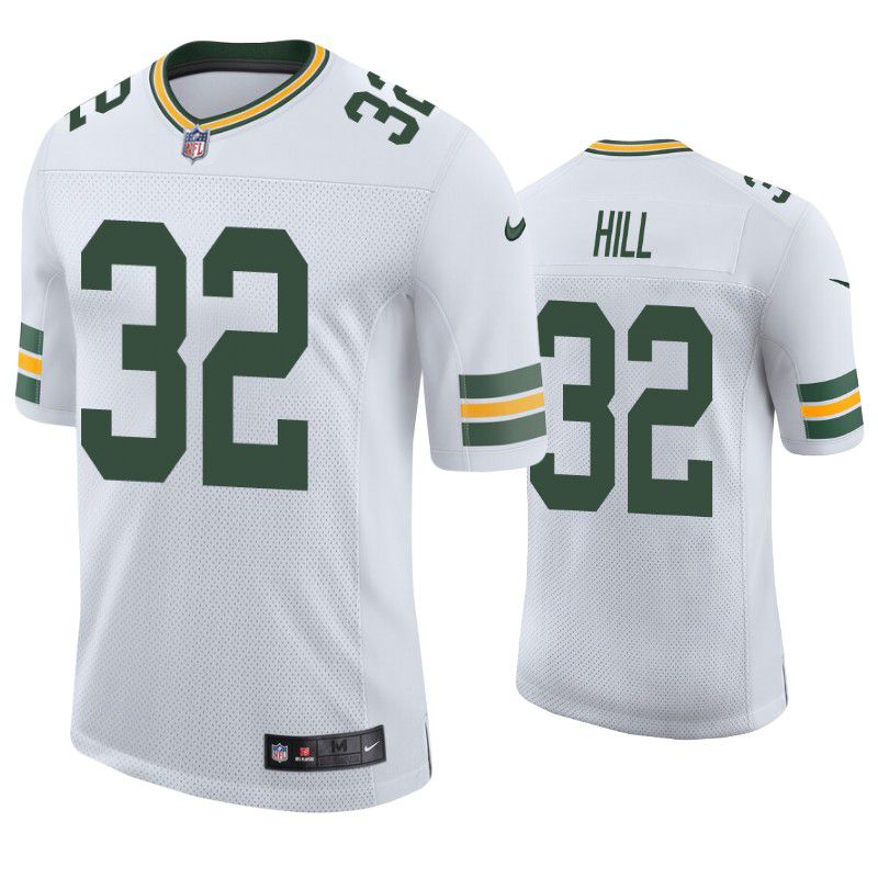 Men Green Bay Packers #32 Kylin Hill Nike White Throwback Game NFL Jersey->houston texans->NFL Jersey